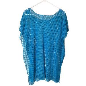 Bathing suit cover one size fits all Turquoise net